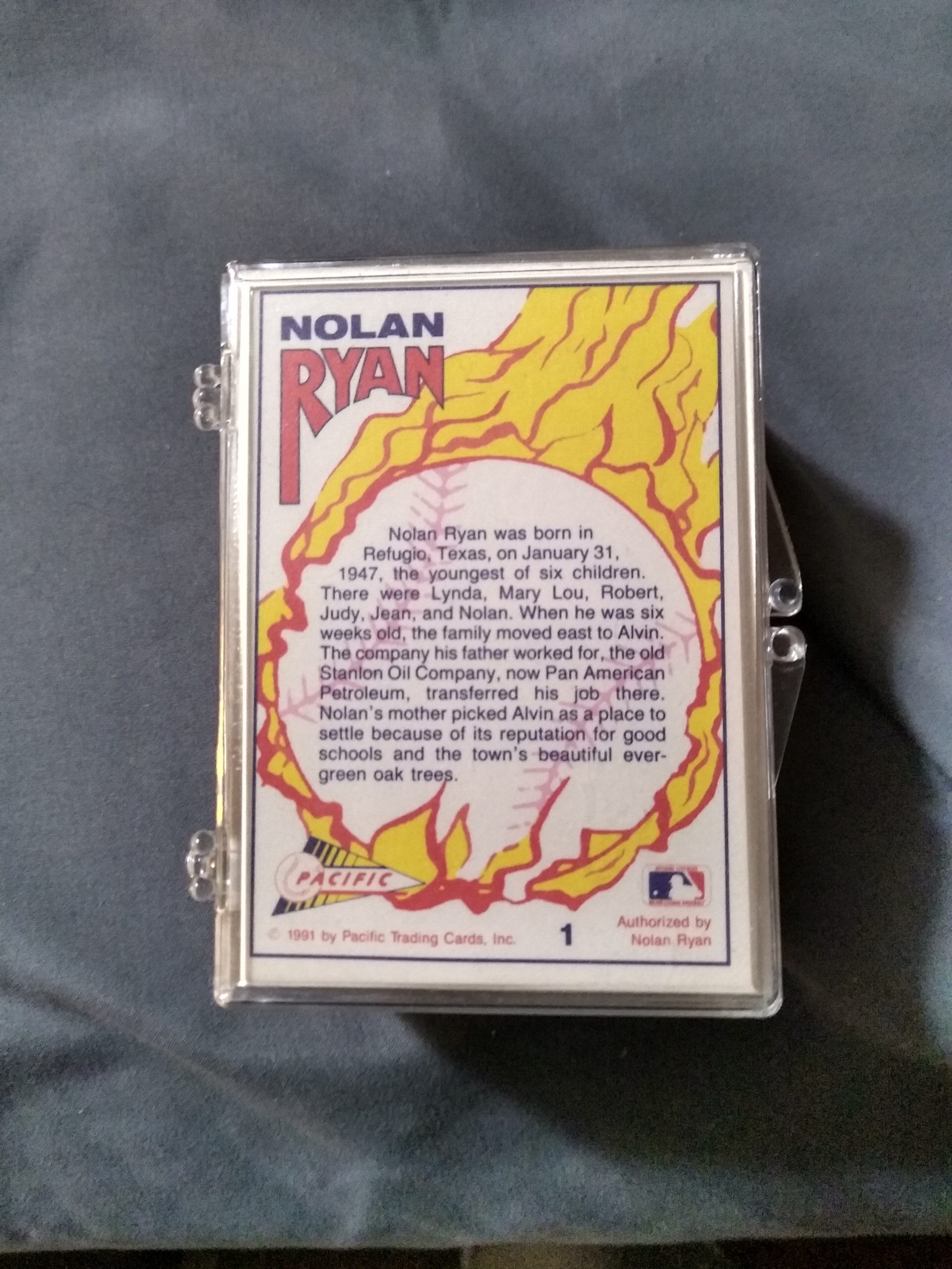 1991 Pacific Nolan Ryan (Set1) 1-110 Card Set