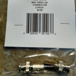 BNC Male Twist On Connector (2 PK)