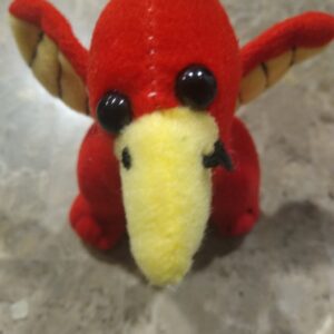 Mini Stuffed Red Dinosaur 4″ Tall