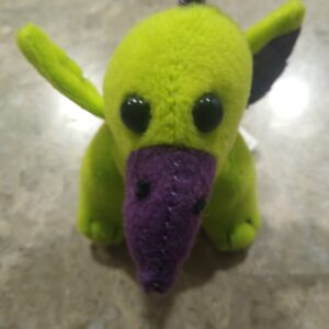 Mini Stuffed Green Dinosaur 4″ Tall